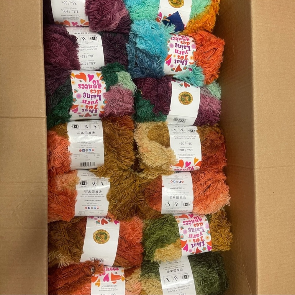 Box of same style yarns from Michael’s store
